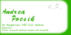 andrea pocsik business card